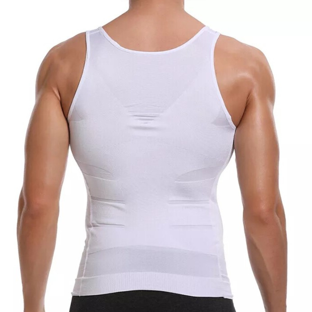 Corset shaper for waist slimming, back and abdominal support, and body slimming - White