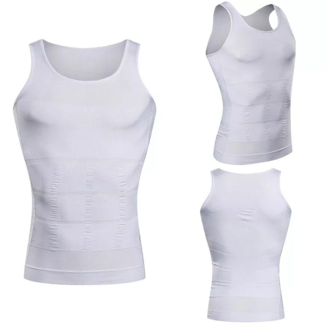 Corset shaper for waist slimming, back and abdominal support, and body slimming - White