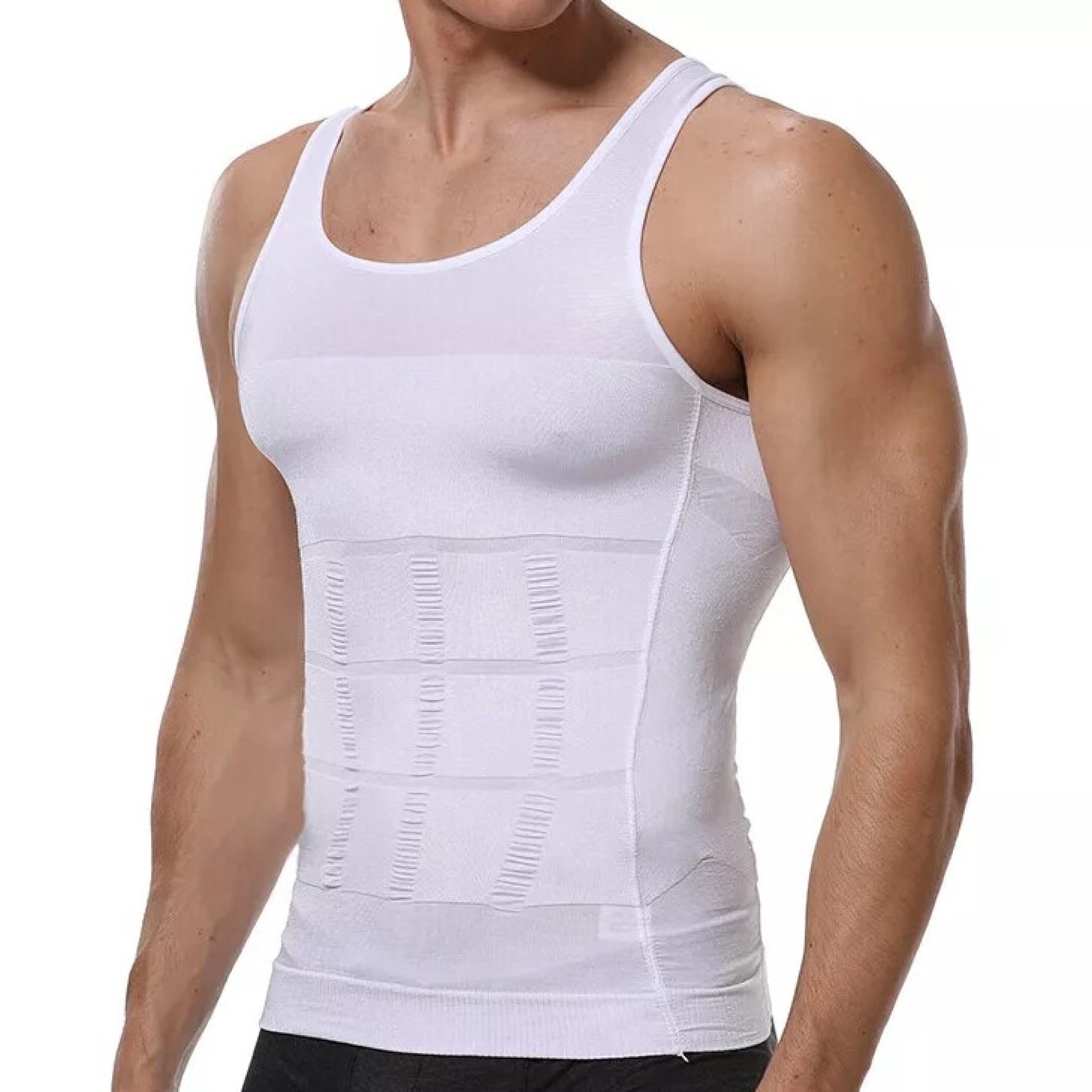 Corset shaper for waist slimming, back and abdominal support, and body slimming - White