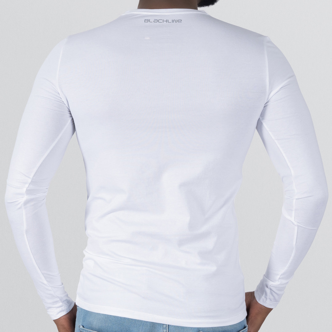 Shirt Body Long Sleeve Round Neck - White