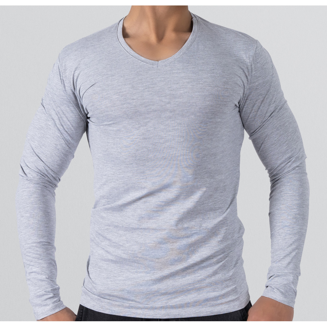 Long sleeve V-neck body shirt (3 pieces)