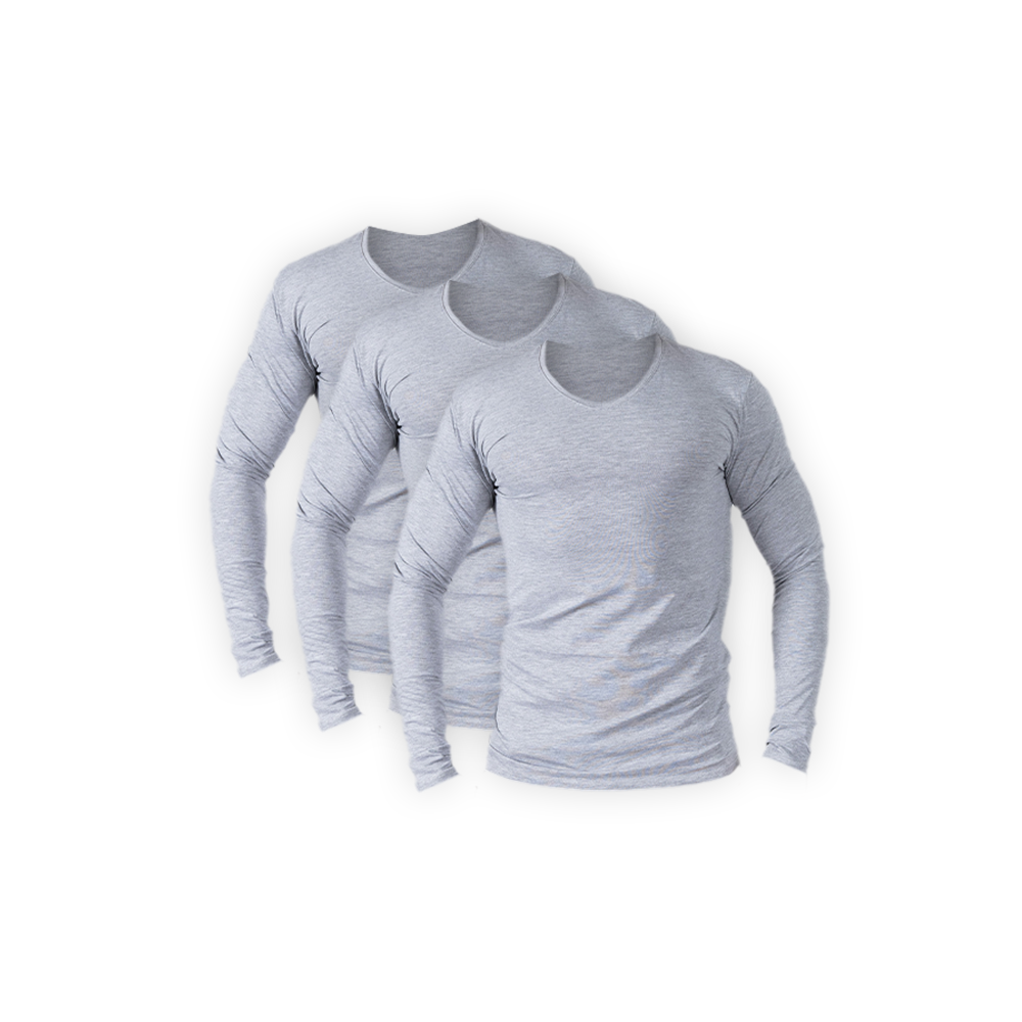 Long sleeve V-neck body shirt (3 pieces)