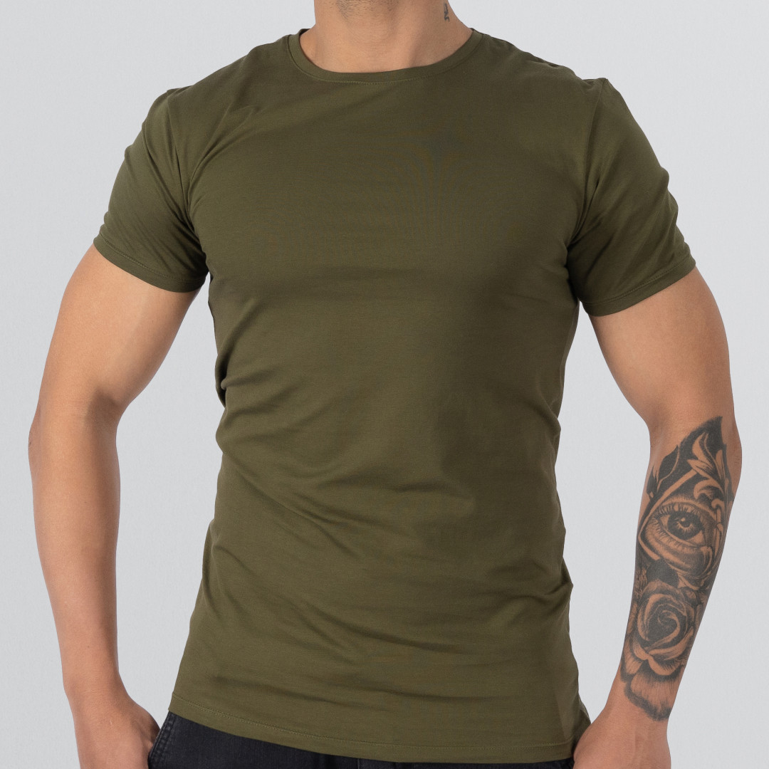 T-shirt Body Round neck Short sleeve - Dark Green