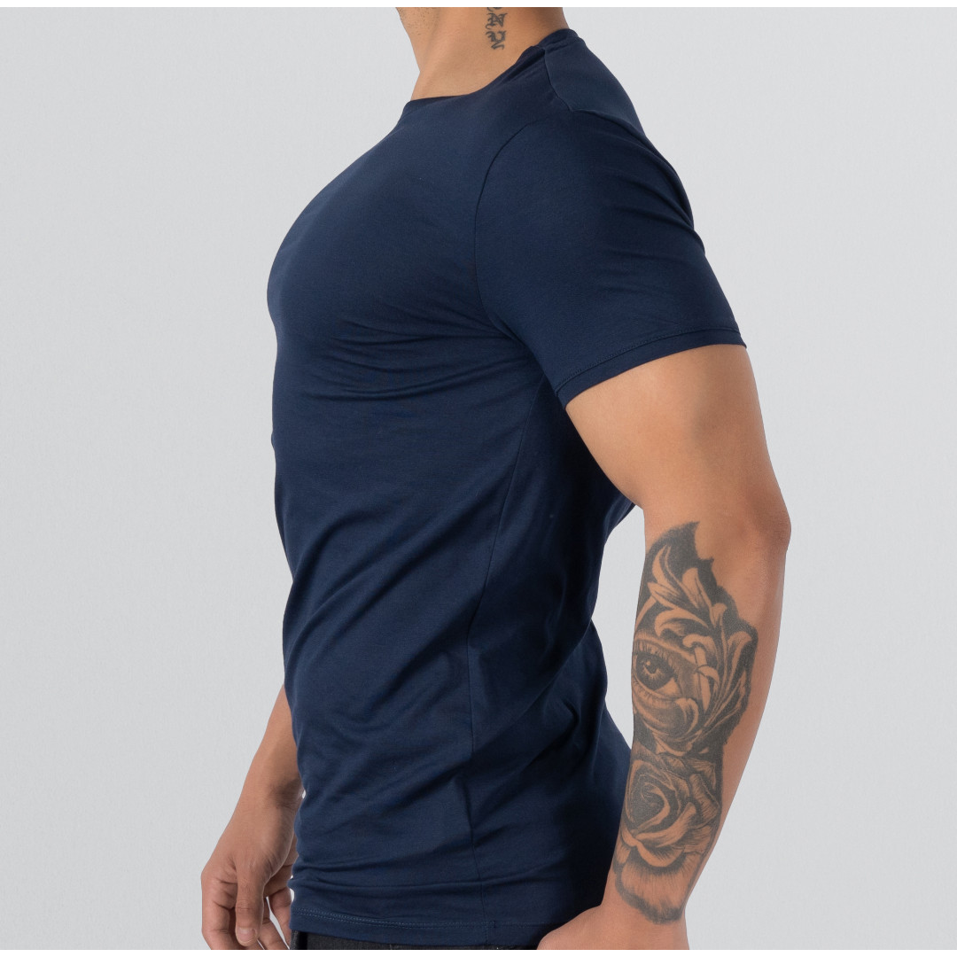 T-Shirt Body Round Neck Short Sleeve - Dark Blue