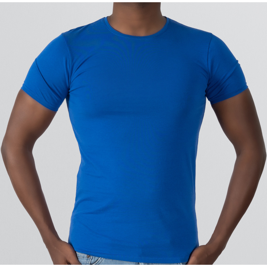 T-Shirt Body Round Neck Short Sleeve - Blue