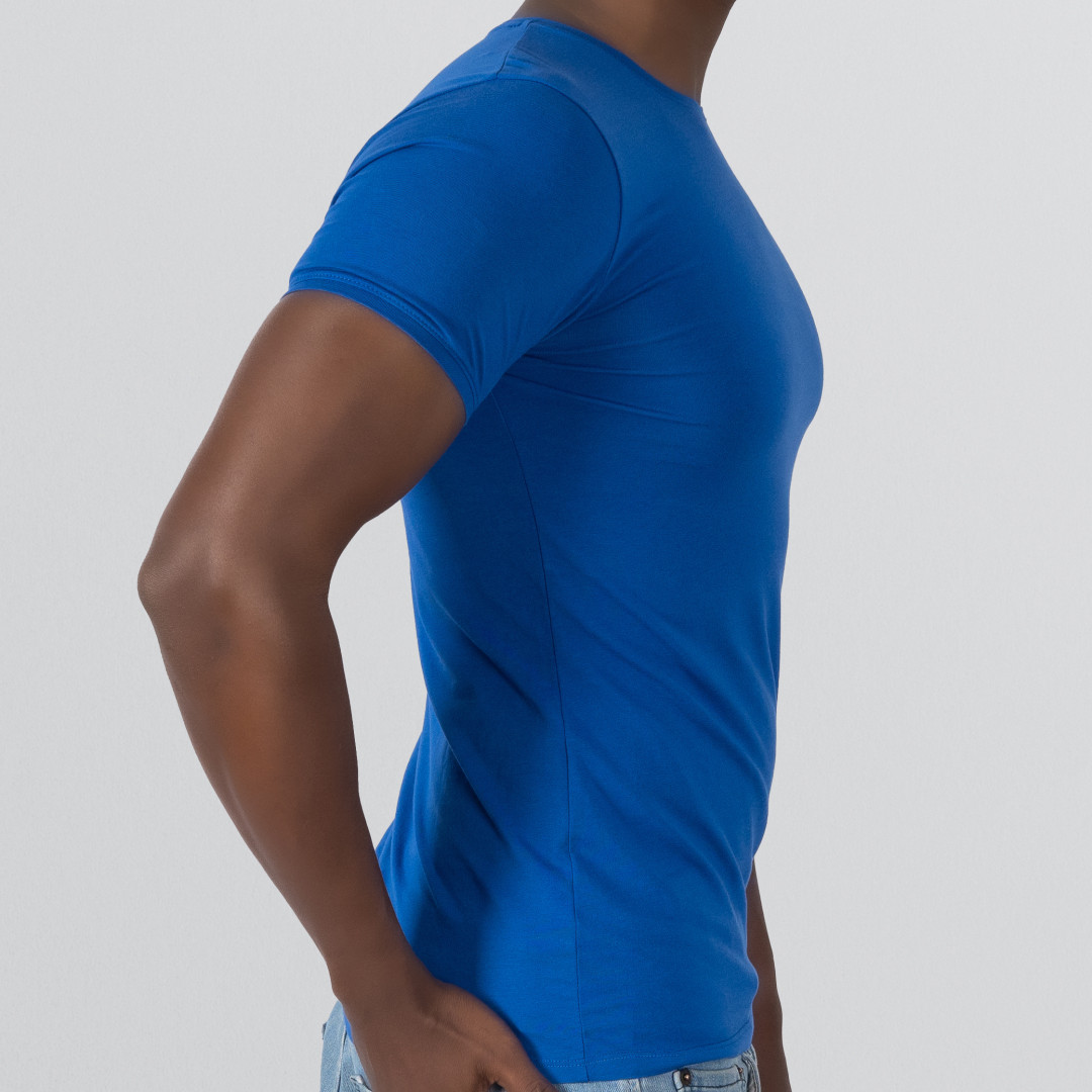 T-Shirt Body Round Neck Short Sleeve - Blue