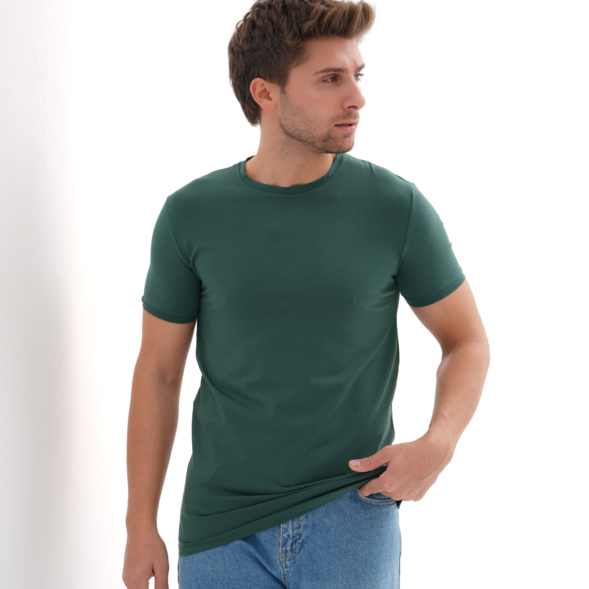 T-Shirt Body Round Neck Short Sleeve - Green