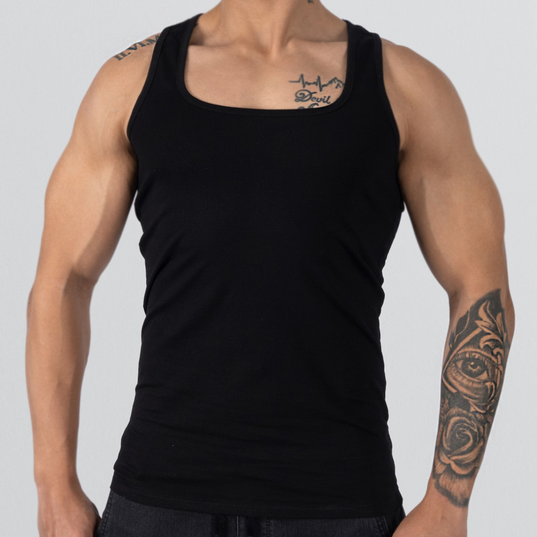 T-shirt Tank Top Racing back - Black