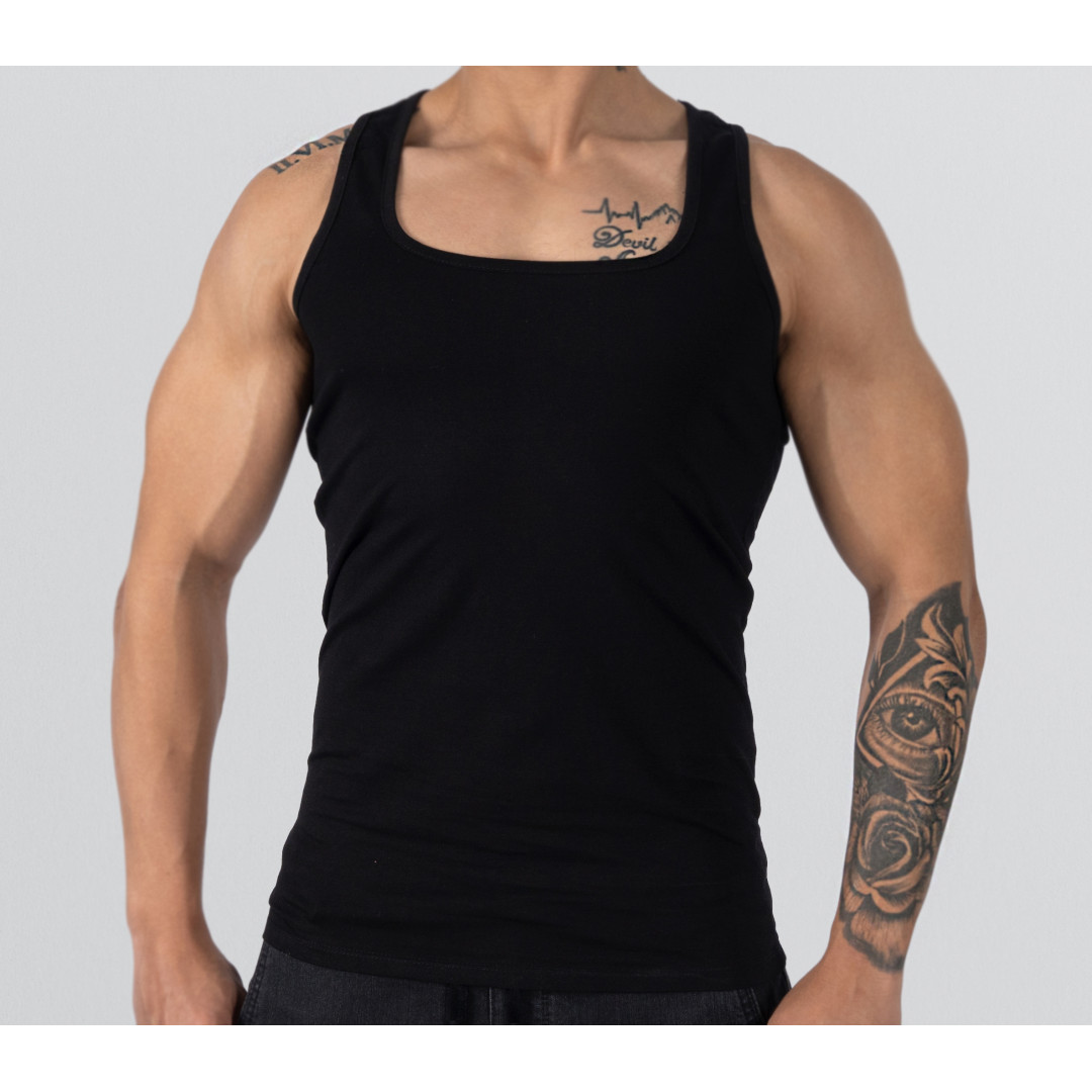 T-shirt Tank Top Racing back - Black