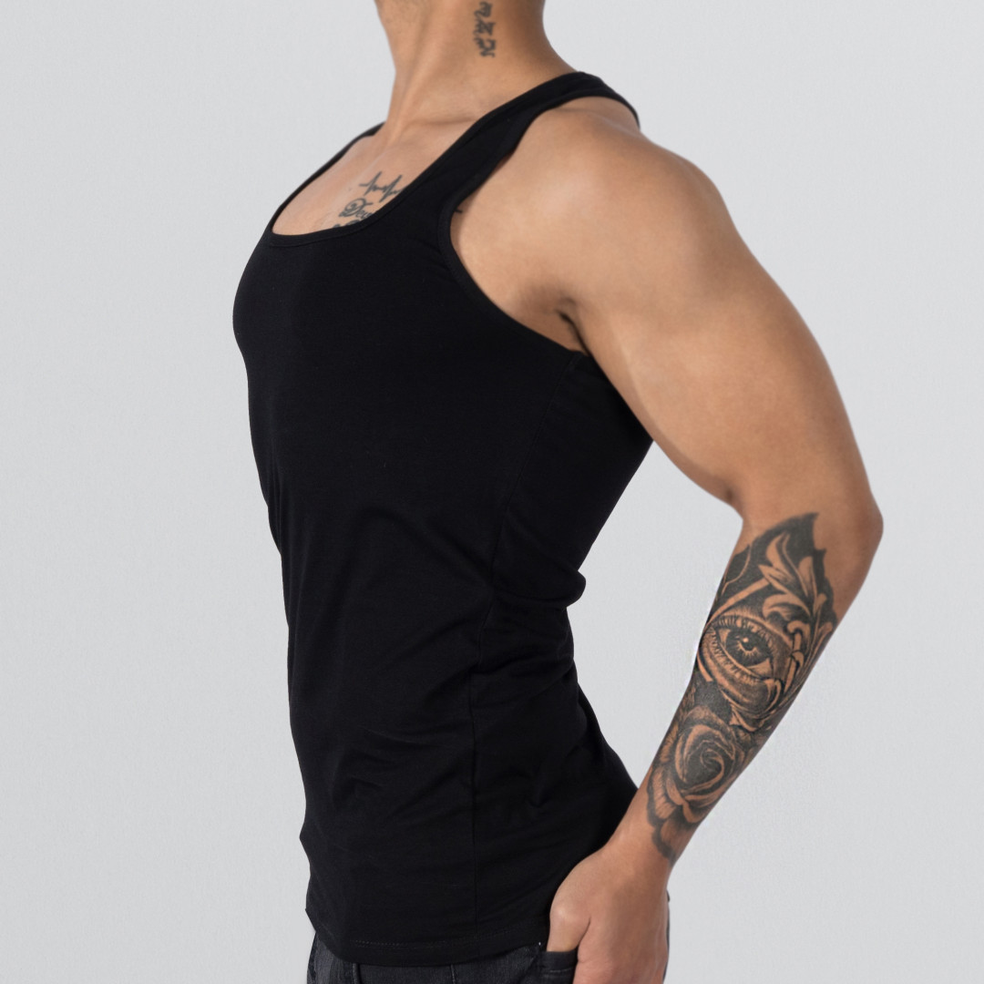 T-shirt Tank Top Racing back - Black