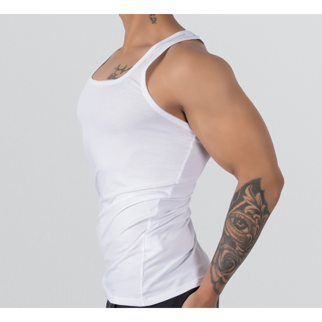 T-shirt Tank Top Racing back - White