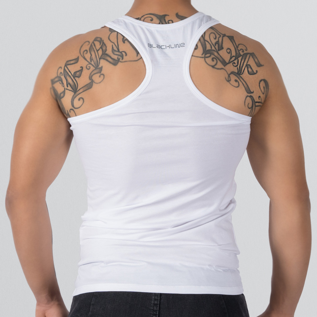 T-shirt Tank Top Racing back - White