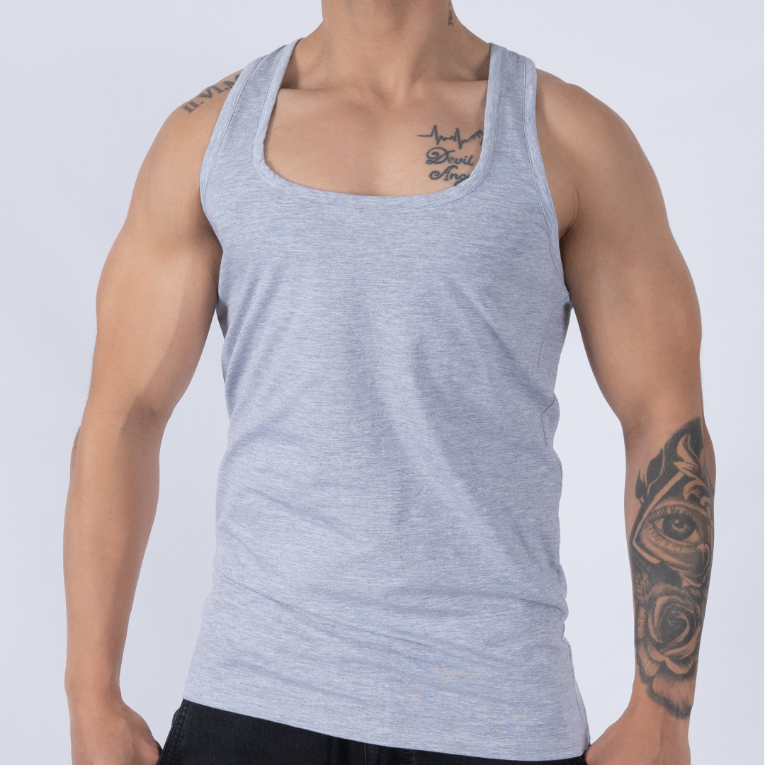 T-shirt Tank Top Racing back - Gray
