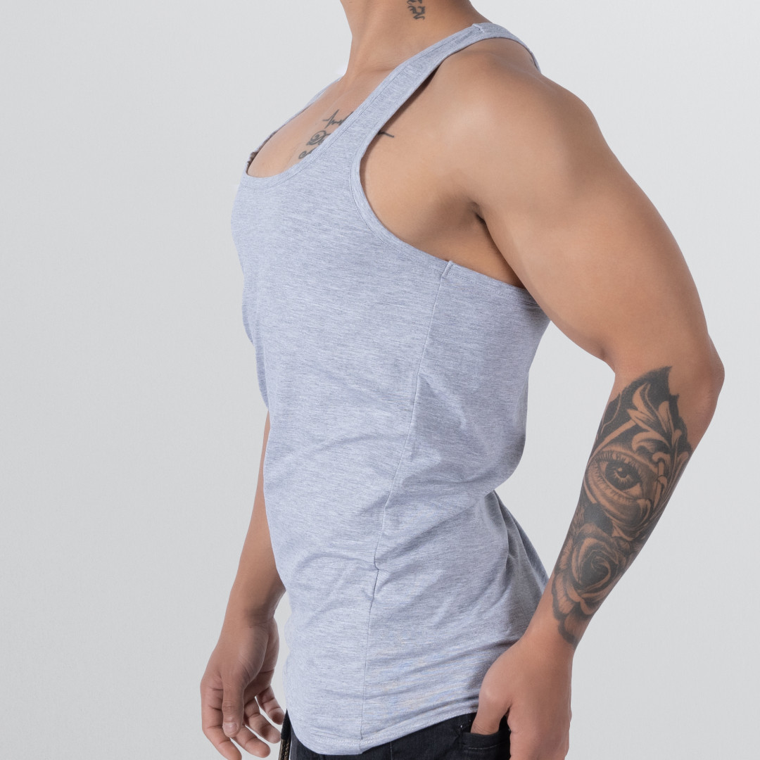 T-shirt Tank Top Racing back - Gray