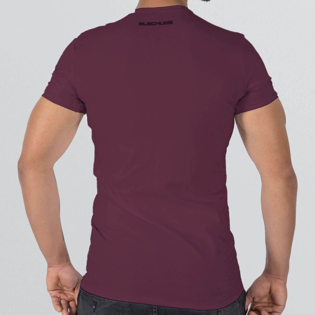 T-Shirt Body V Neck Short Sleeve - Purple