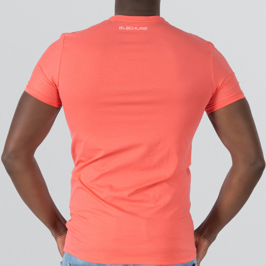 T-Shirt Body V Neck Short Sleeve - Brick