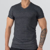 T-Shirt Body V Neck Short Sleeve - Dark Gray