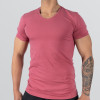 T-Shirt Body V Neck Short Sleeve - Maroon