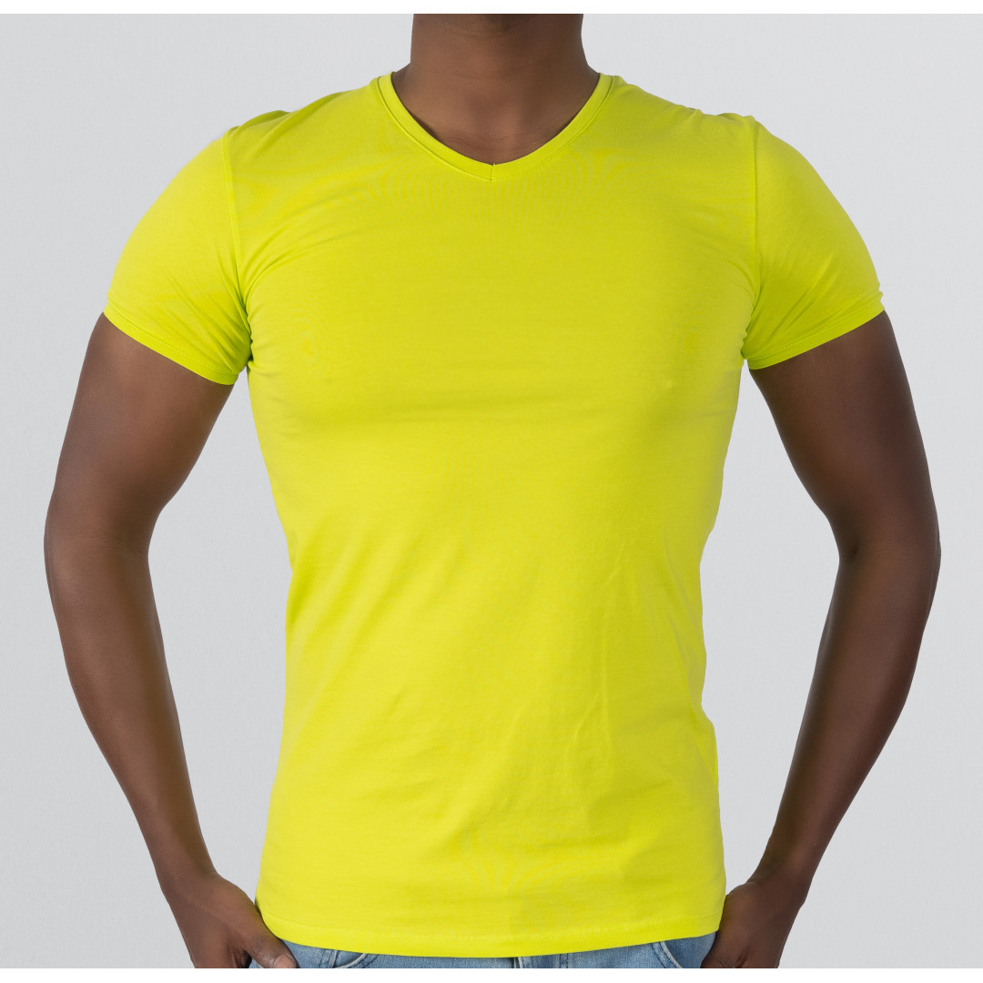 T-Shirt Body V Neck Short Sleeve - Phosphor
