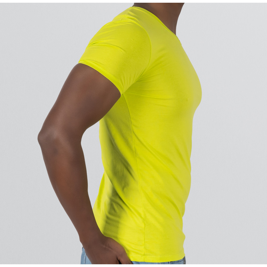 T-Shirt Body V Neck Short Sleeve - Phosphor