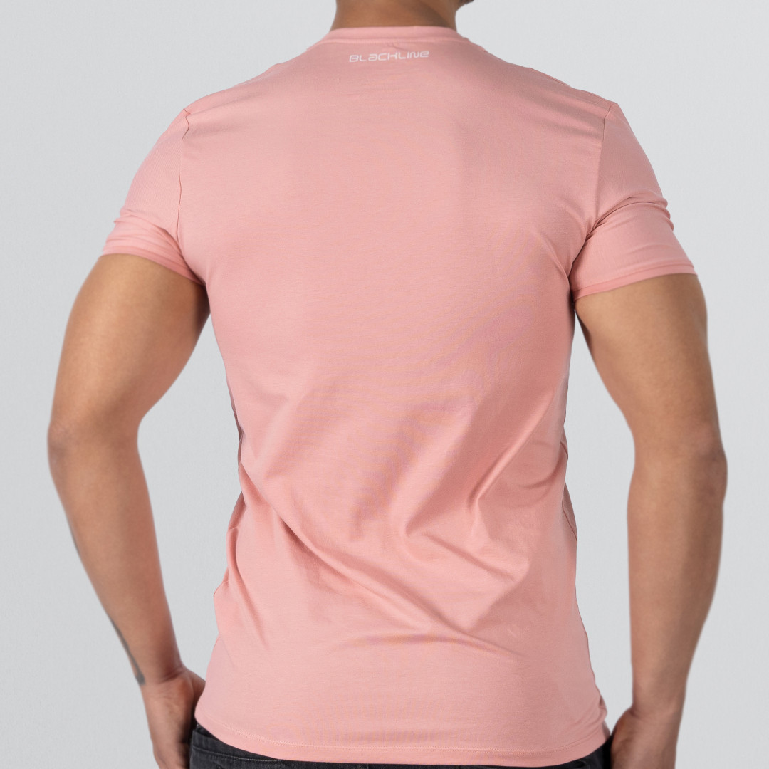 T-Shirt Body V Neck Short Sleeve - Carol Pink